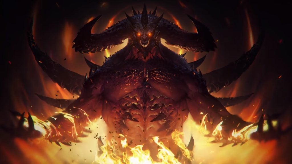 Lord Diablo summoning flames in Diablo Immortal advertisement