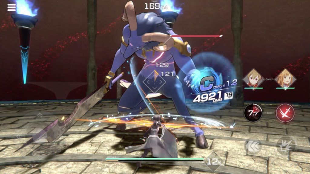 Feature image for our Sword Art Online VS codes guide, showing an in0game screenshot of Kirito attacking a horned monster.