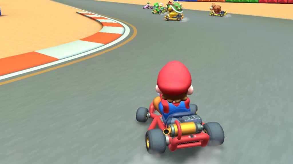 Mario racing in Mario Kart Tour