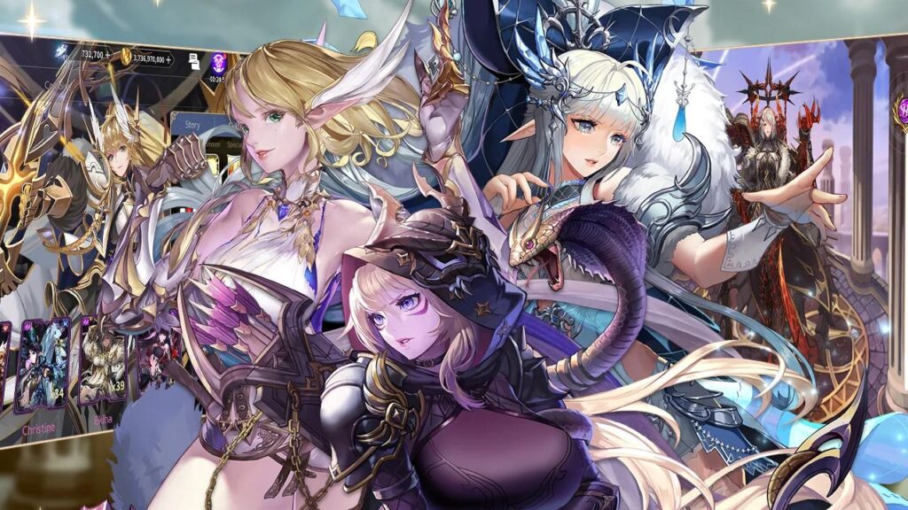 Feature image for our Five Stars tier list. It shows three female characters stood together.
