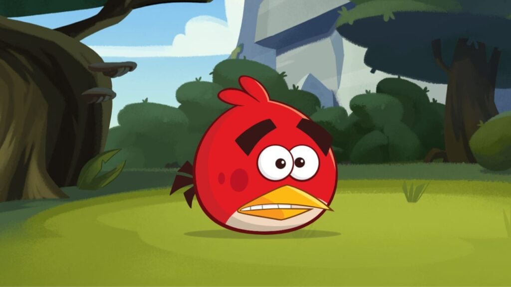 Feature image for our Angry Birds delisting news. It shows the red bird from the game with an alarmed expression.