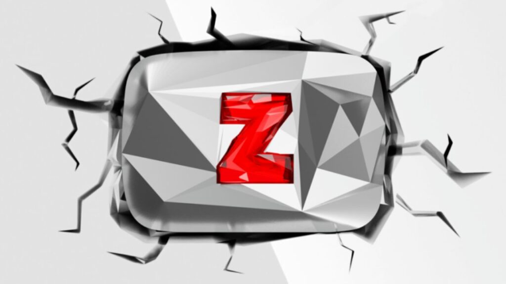 Feature image for our YouTube Simulator Z codes guide. It shows the YouTube play logo, with a 'Z' in place of the play symbol.