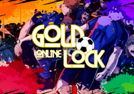 Feature image for our Gold Lock codes guide. It shows several characters from the anime Blue Lock, with splashes of different colours.