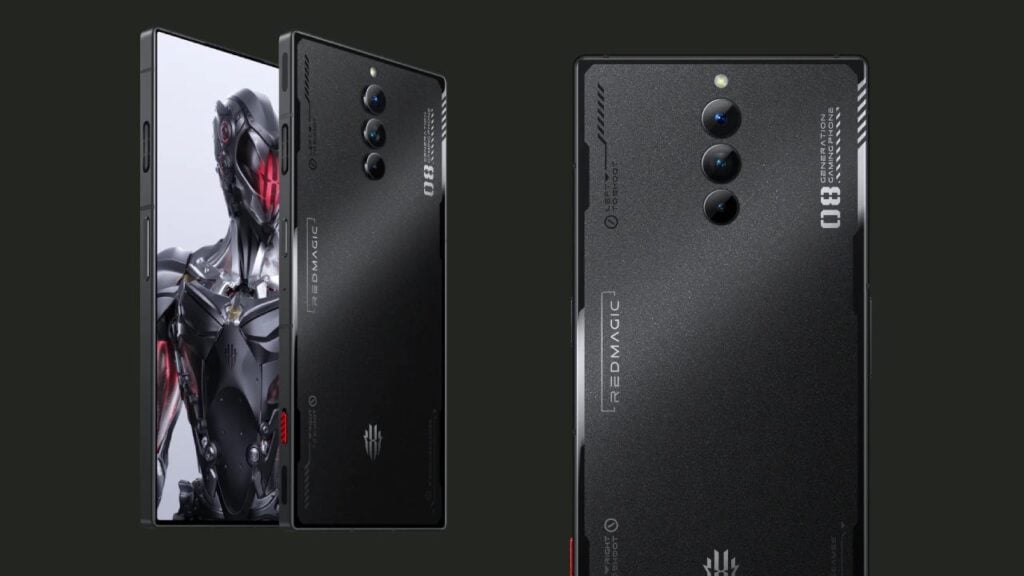 Feature image for our RedMagic 8 Pro review. It shows several views of the RedMagic 8 Pro gaming phone.