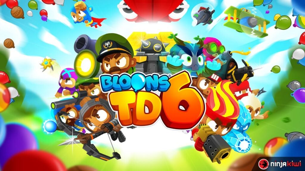 Feature image for our best Android updates this week feature. it shows a promo image of Bloons TD6, showing several cartoon monkey characters surrounded by balloons.