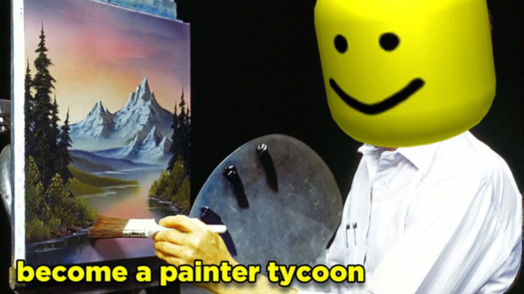 A Roblox painter in Become a Painter and Prove Mom Wrong Tycoon