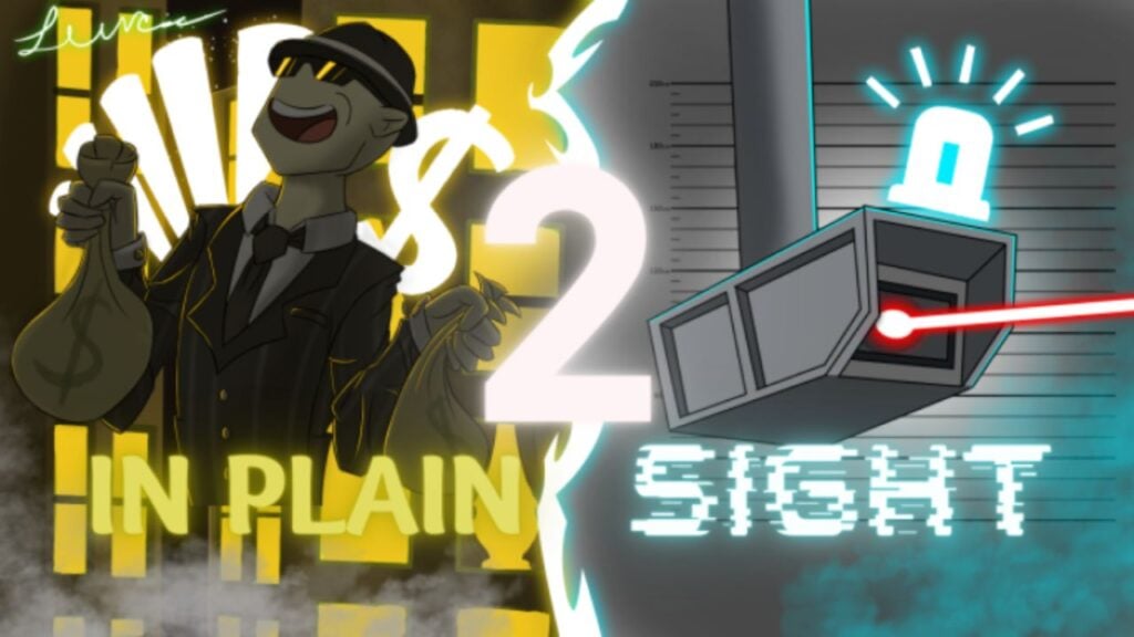 Feature mage for our In Plain Sight 2 tier list. It shows a laughing character in a trilby hat, and a camera firing a lazer.
