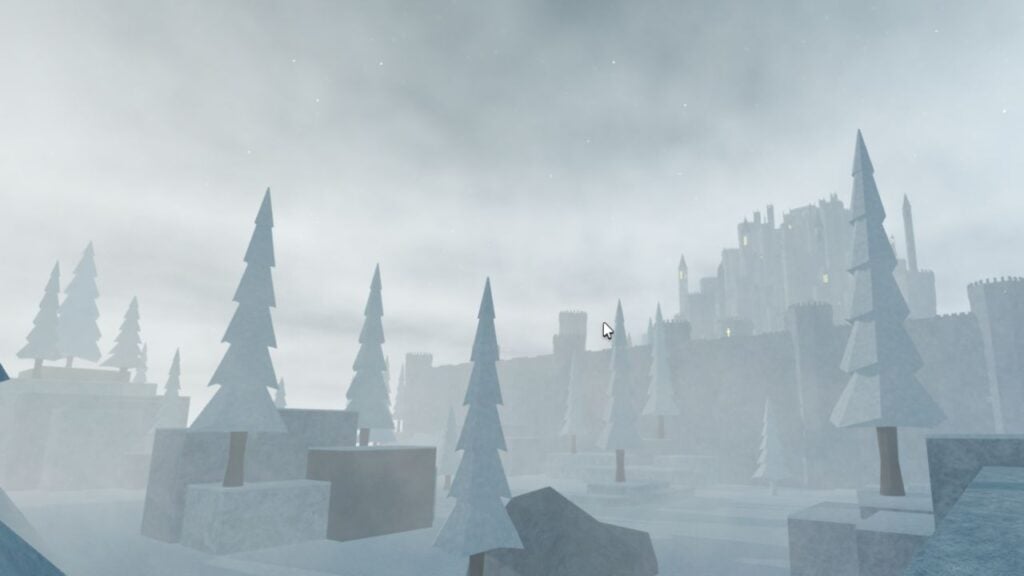 Feature image for our Type Soul Resurrection tier list. It shows an in-game screenshot with a snowy castle on a mountain.