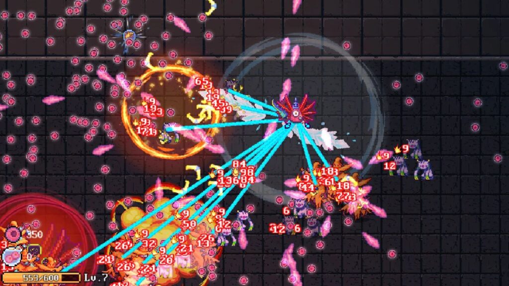 Feature image for our Bio Prototype news piece. It shows an in-game scrern of a monster firing dozens of projectiles at enemies.