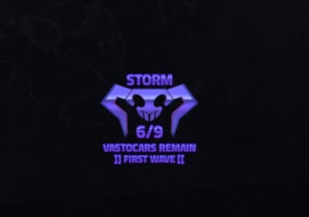 Feature image for our Peroxide resurrection tier list. It shows the dark skies of Hueco Mundo during a storm with a vastocar skull symbol in purple.