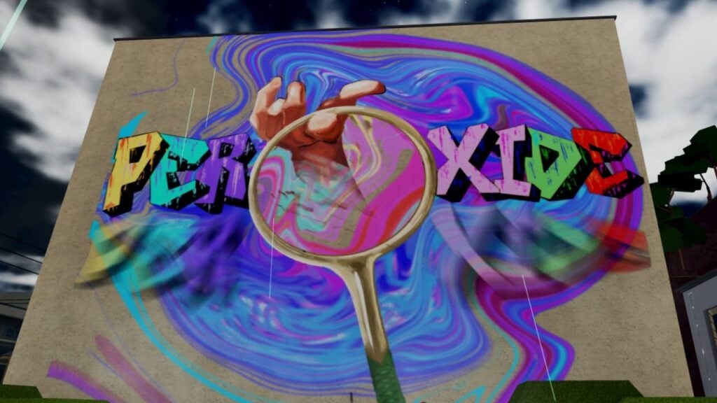 Feature image for our Peroxide Shikai tier list. It shows an in-game screen with swirly graffiti spelling out 'Peroxide'.