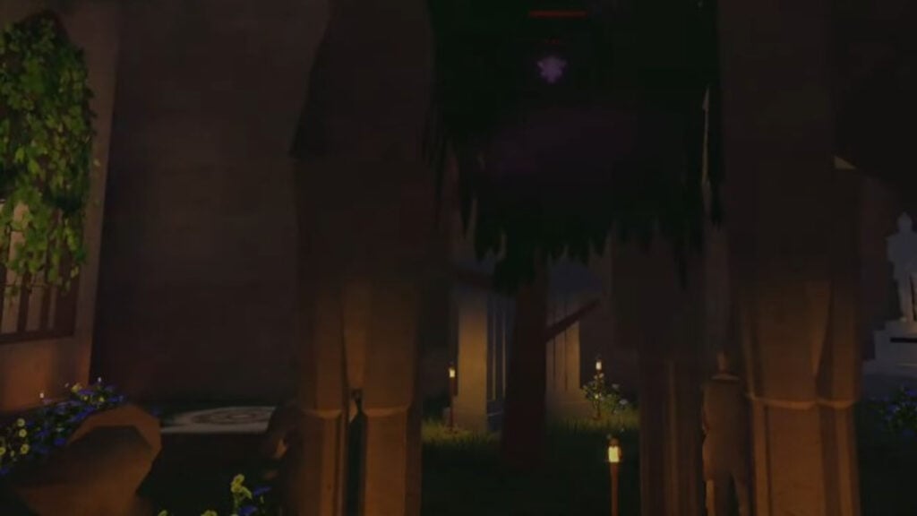 Feature image for our guide on Roblox RO-Wizard potions. Image shows a dark room with candles and trees.