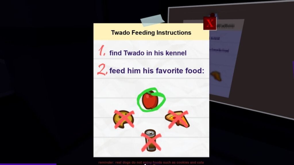 Feature image for our how to get the dog in Break In 2 guide, showing an in-game screen with the noitce showing the dog's favorite food.