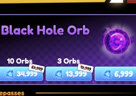 The Black Hole Orb in Anime Champions Simulator.