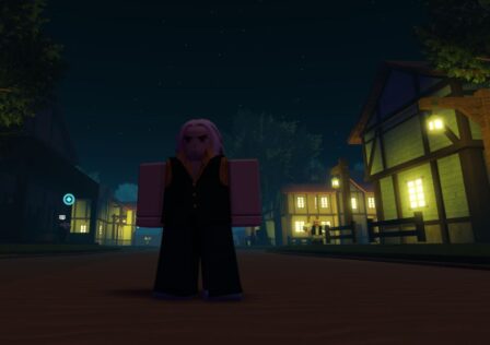 Feature image for our Pirate Destiny tier list. It shows an in-game screen with a white-haired player character stood in a town at night.