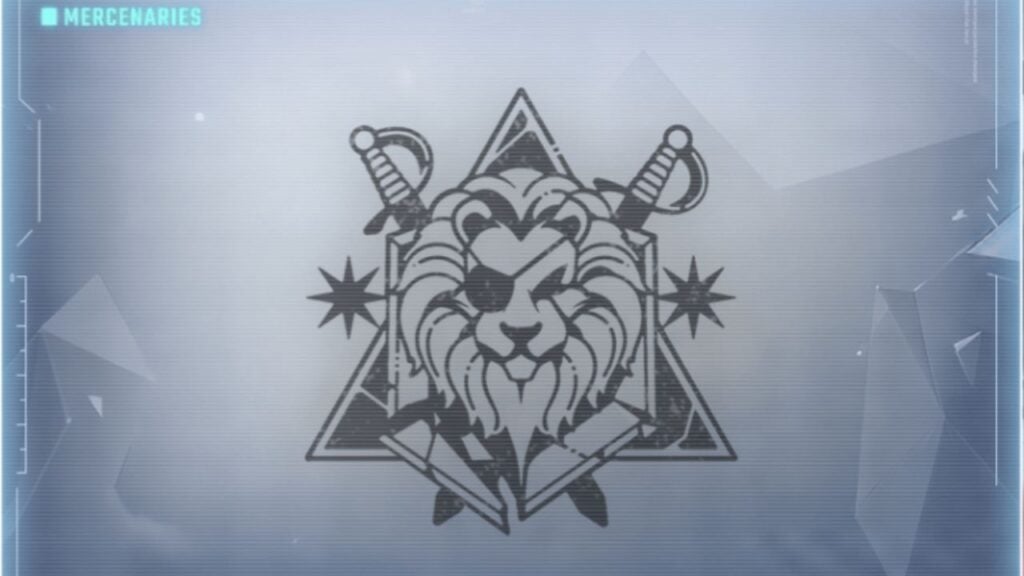 Feature image for our Ark Recode tier list. It shows a mercenary logo, a lion with an eyepatch.