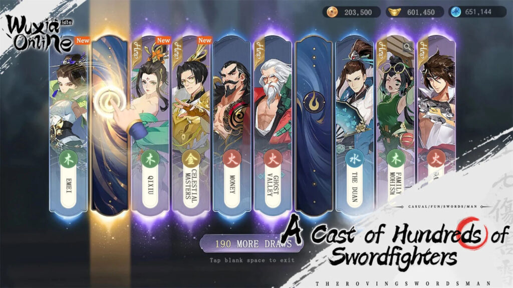 Wuxia Online Idle tier list.