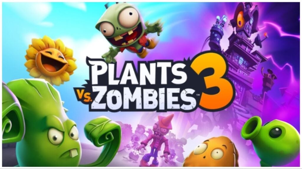 feature image for our plant vs zombies 3 segment shows a bunch of zombies hurling towards unique plants with faces ready to battle