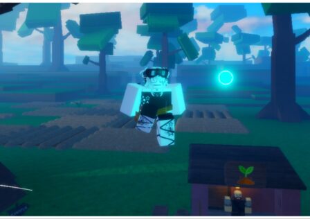 the image shows my avatar suspended in the air with her mana light surrounding her emitting a faint blue light. Beneath her is the collect vegetables shack quest