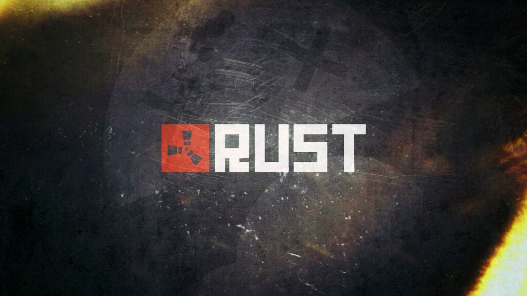 The feature image of the "rust mobile release rumors" news has the game's logo with a cloudy dark backdrop.