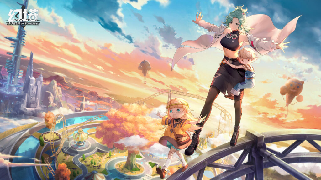 The feature image of the "Tower of Fantasy 3.6" news has characters standing against the backdrop of autumn trees and city.