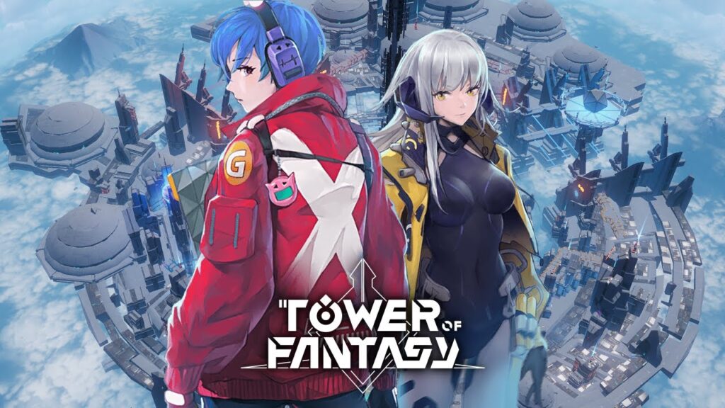 The feature image for the Tower of Fantasy Classic version news has characters standing in the backdrop of a city.