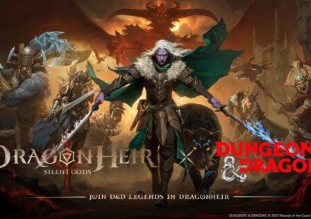 featured image for our news on the second phase of Dragonheir: Silent Gods x Dungeons & Dragons. It features the new boss Sammaster holding weapons and looking fierce.
