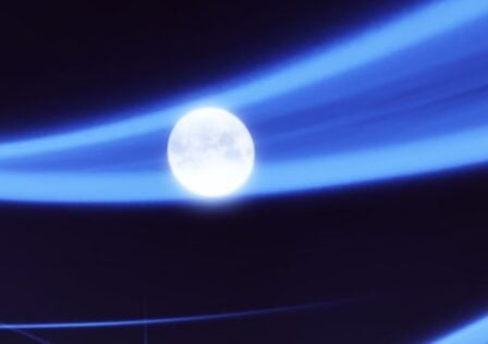 Feature image for our Sol's RNG Breakthrough guide. It shows the night biome with a blue aura crossing the sky.