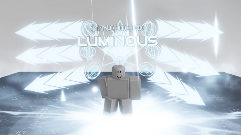 A character from Roblox game Hades RNG equipped with the Luminous Aura.
