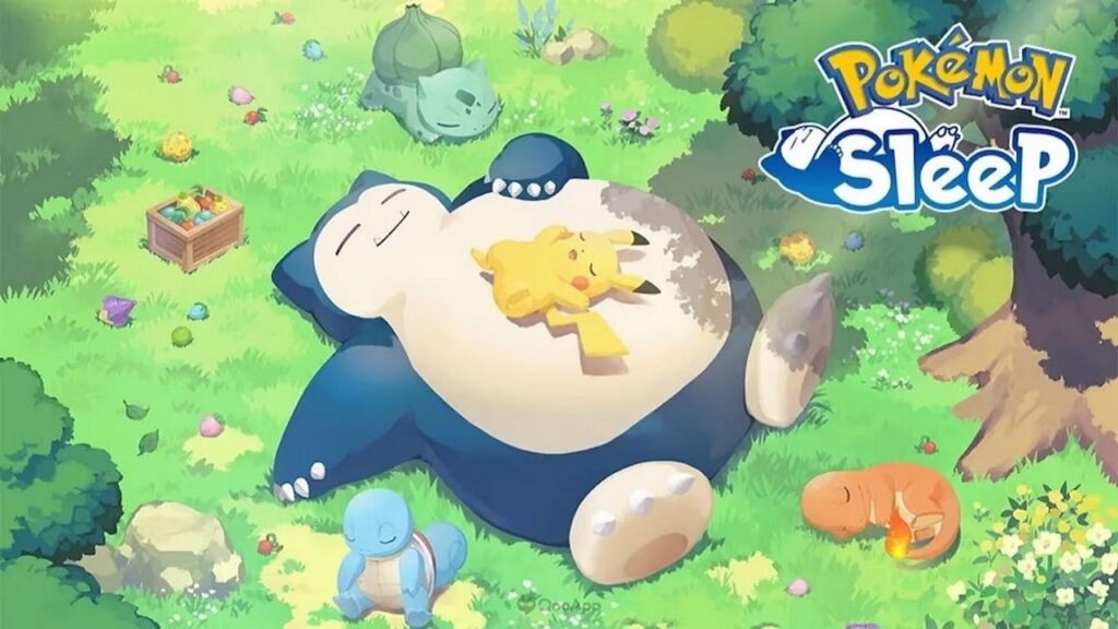 featured image for our news on Pokémon Sleep. It features Pikachu sleeping on the tummy of a bigger mon (in Totoro style). They are sleeping on green grass and under the shade of a big tree. We can see other smaller mon dozing off nearby.