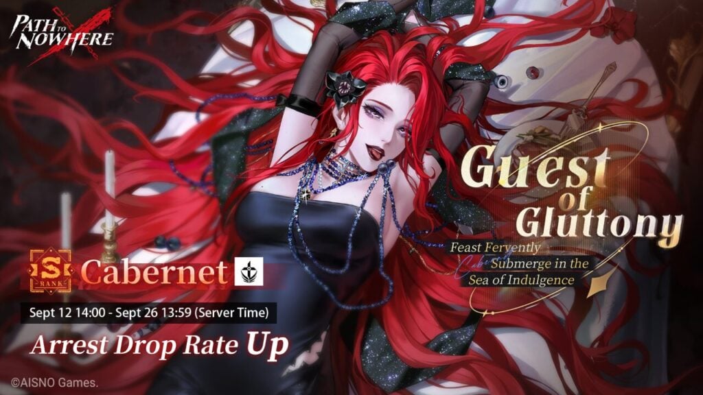 The Feature image for the news on Guest of Gluttony event by Path to nowhere is the banner of the event with an event exclusive sinner on it.