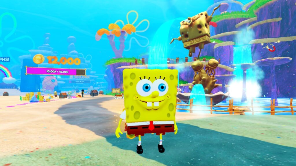 An image of a character with the Spongebob Morph equipped in Roblox game Spongebob Simulator.