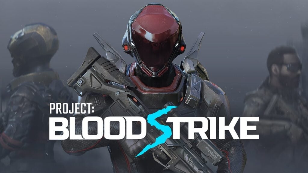 The feature image for the Blood Strike Goes Global news is characters in battle suits holding guns.