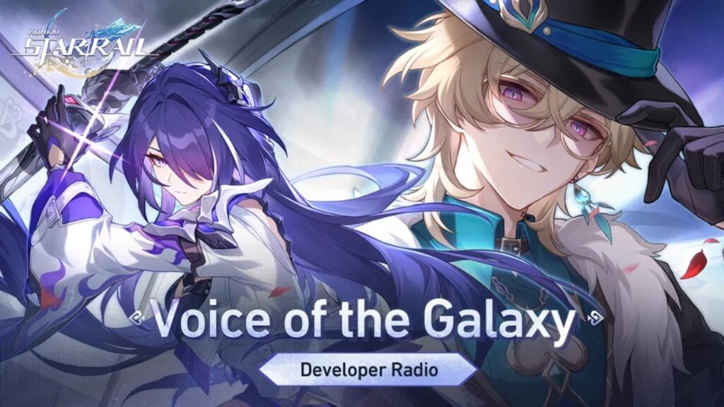 The feature image for the news on Honkai Star Rail Developer Radio: Version 2.3 has 2 characters from the game with the title of the game on the top top left.