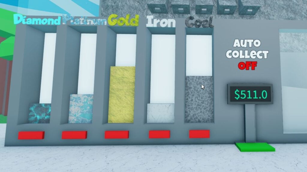 Feature image for our Idle Miner Tycoon codes guide. It shows the dropped with different minerals inside.