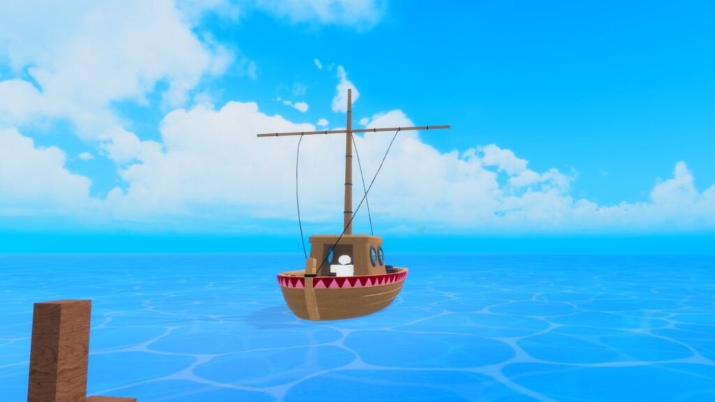 Feature image for our Legacy Piece boats guide. It shows a sail boat off shore in-game.
