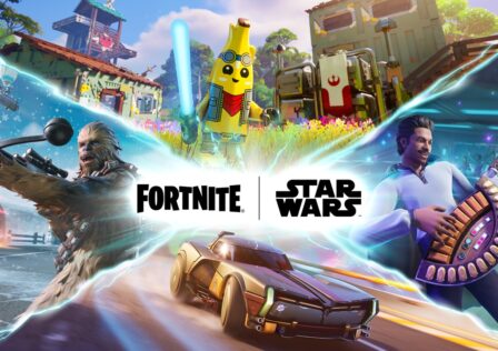 featured image for our news on Fortnite Star Wars Day 2024. It features different screenshots from all the game's modes.
