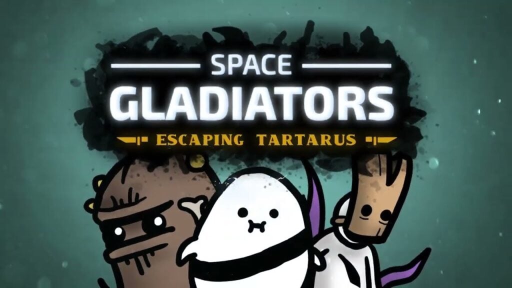 The feature image for news on Space Gladiators. I has 3 characters on it with the title of the game.