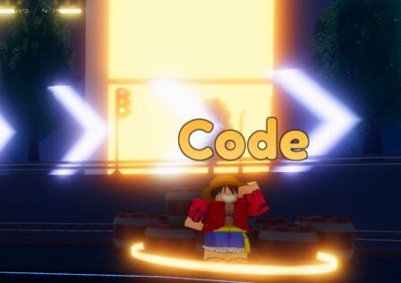 Feature image for our Anime Fantasy codes guide. It shows the codes NPC, who looks like Luffy from One Piece.