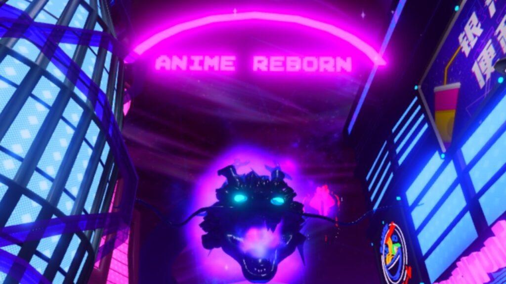 Feature image for our Anime Reborn Water Goddess Guide. Image shows a skull-like head with 'Anime Reborn' written above.