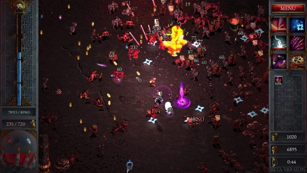 Imagem de destaque para nossas melhores novas vendas e ofertas do Android. Ele mostra uma captura de tela de Halls Of Torment, com um personagem de camada enfrentando hordas de monstros demoníacos vermelhos.