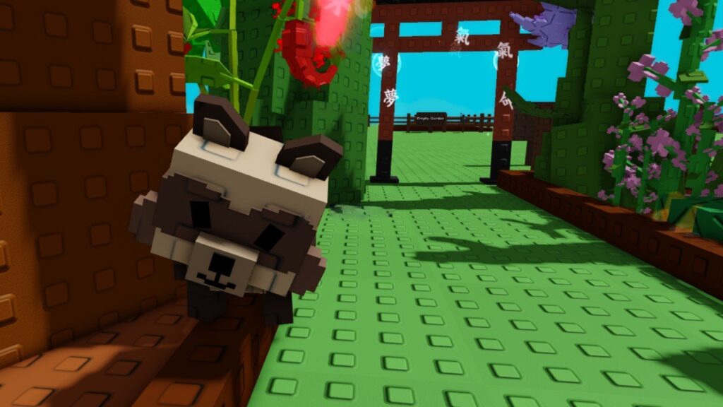 Feature image for our guide looking at our article asking 'can the Grow A Garden Tanuki steal fruit'? It shows a Tanuki in-game.