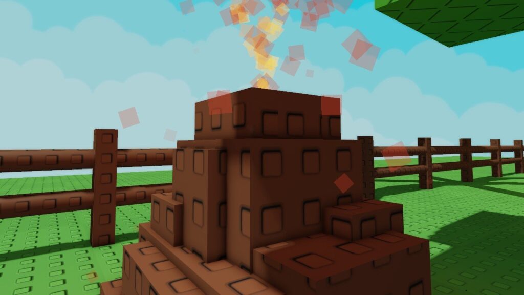 Feature image for our Grow A Garden Cooking update. It shows a mini volcano in-game.