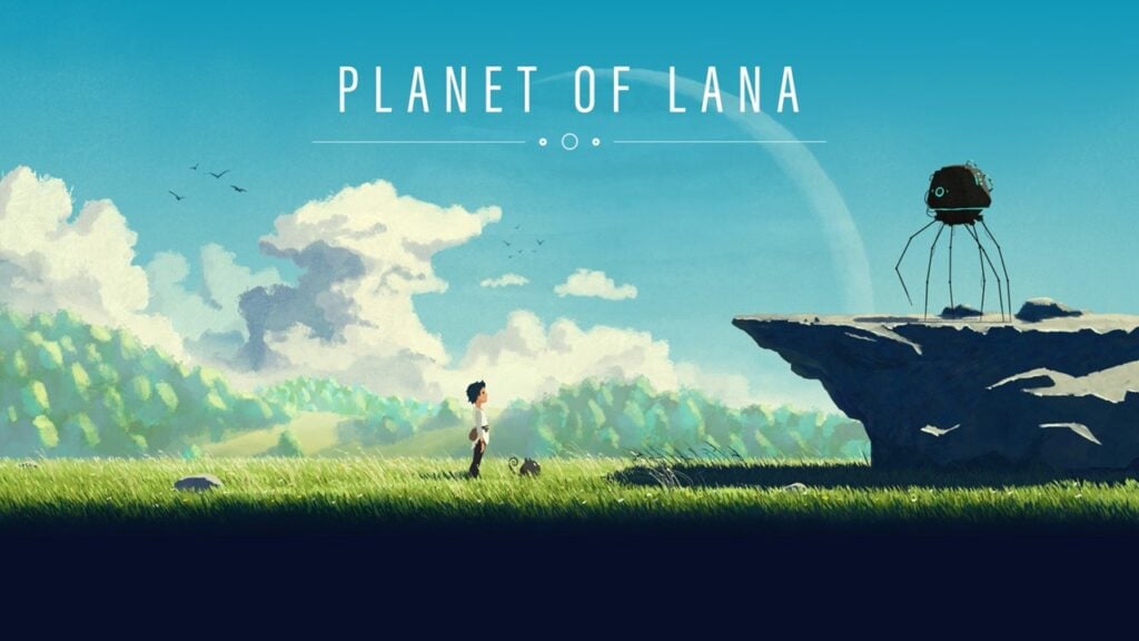 featured image for our news on Planet of Lana. It shows the protagonist, Lana, a little girl, on a beautiful, lush landscape.