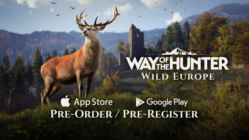 featured image for our news on Way of the Hunter – Wild Europe Android. It shows an antelope and there are European mountains in the background.