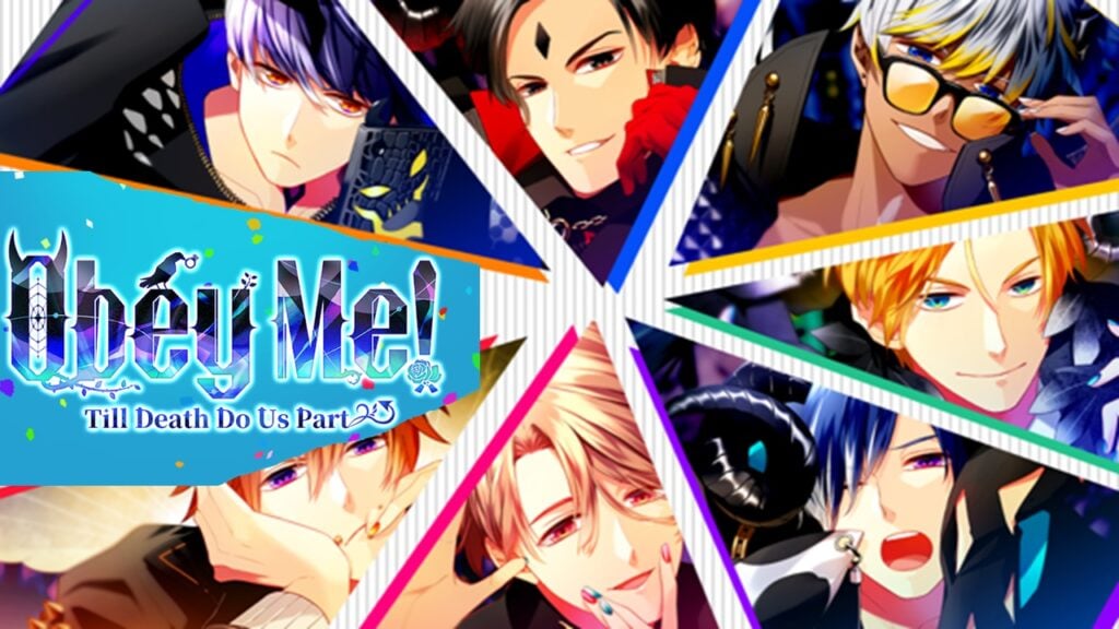 featured image for our news on Obey Me! Till Death Do Us Part. It shows seven male characters from the game.