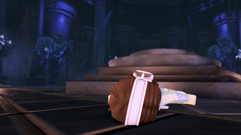 Feature image for our Solo Hunters Weapon Tier List showing a character laying on the floor.