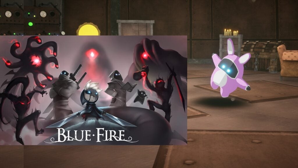 featured image for our news on Blue Fire. It shows cute pink creatures that glow in the dark.