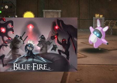 featured image for our news on Blue Fire. It shows cute pink creatures that glow in the dark.