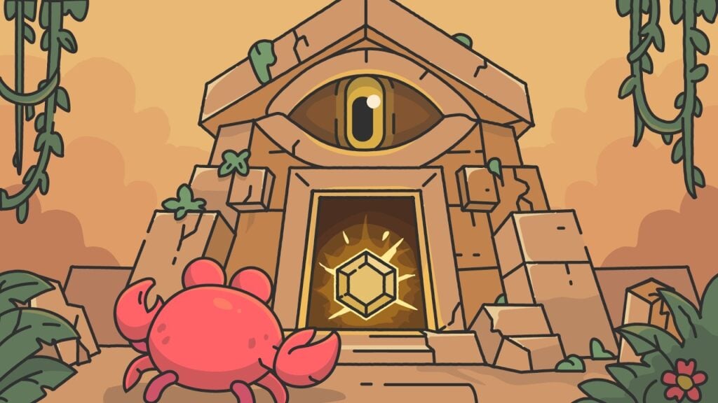 featured image for our news on Grabby Crab. It shows a red crab standing in front of an entrance.